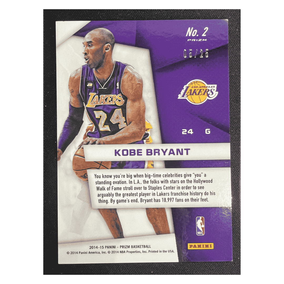 Kobe Bryant 2014 Panini Prizm Superstars Green Mojo #d/ 25 Card #2
