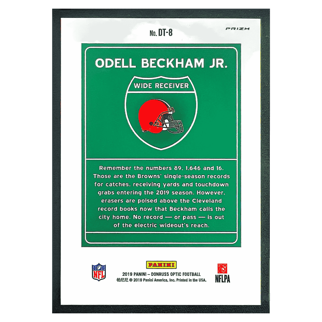 Odell Beckham Jr 2019 Panini Donruss Optic Downtown Card #DT8