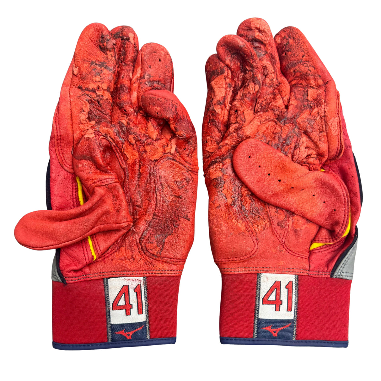 Alec Burleson St Louis Cardinals Autographed 2025 Game Used Red Batting Gloves w/ Inscription - JSA COA