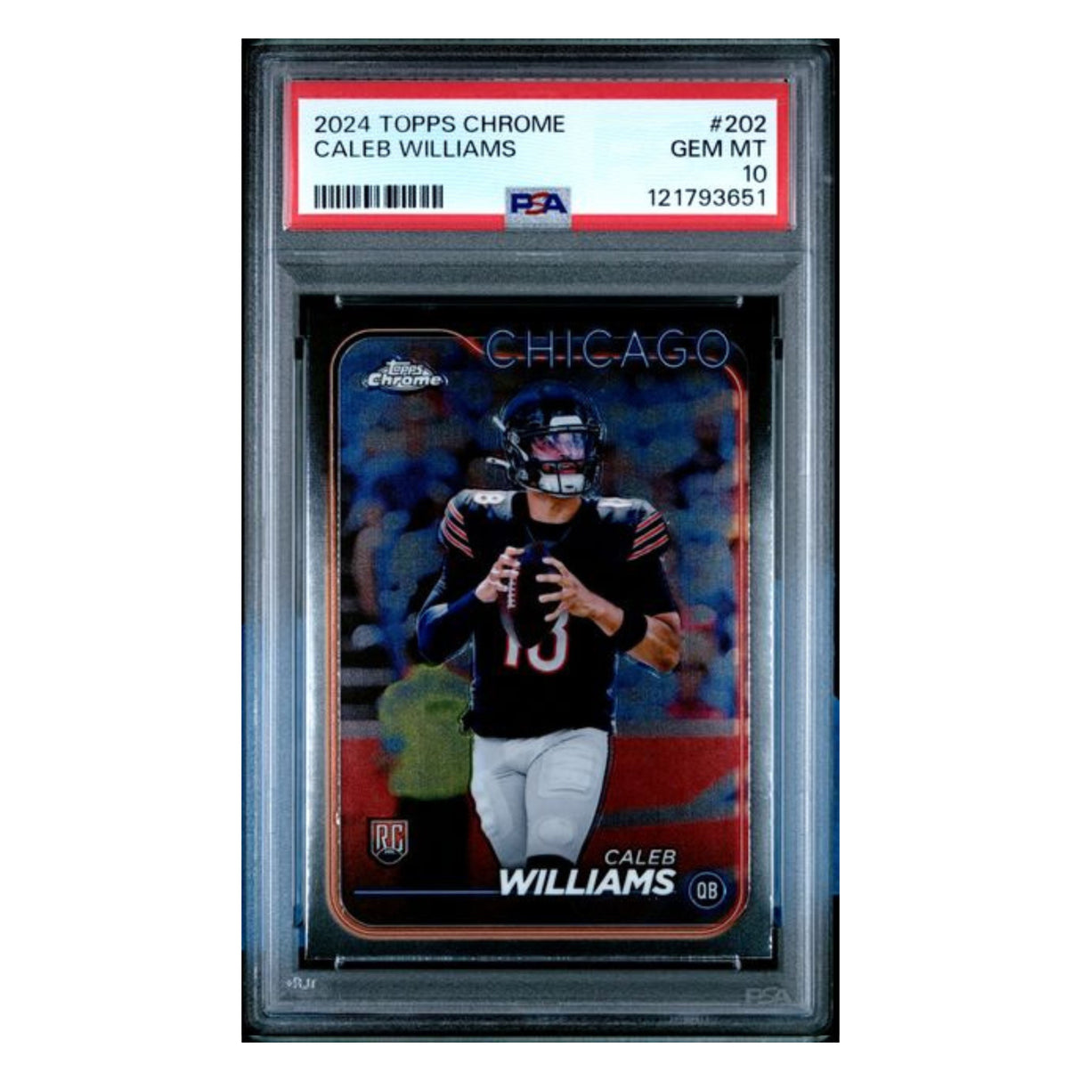 Caleb Williams PSA 10 2024 Topps Chrome Rookie RC Card #202