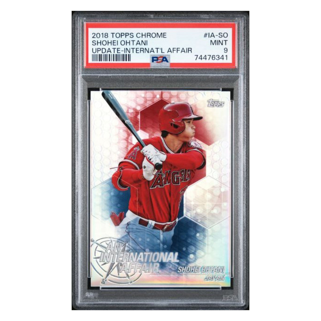 Shohei Ohtani PSA 9 2018 Topps Chrome Update International Affair Rookie Card #IA-SO