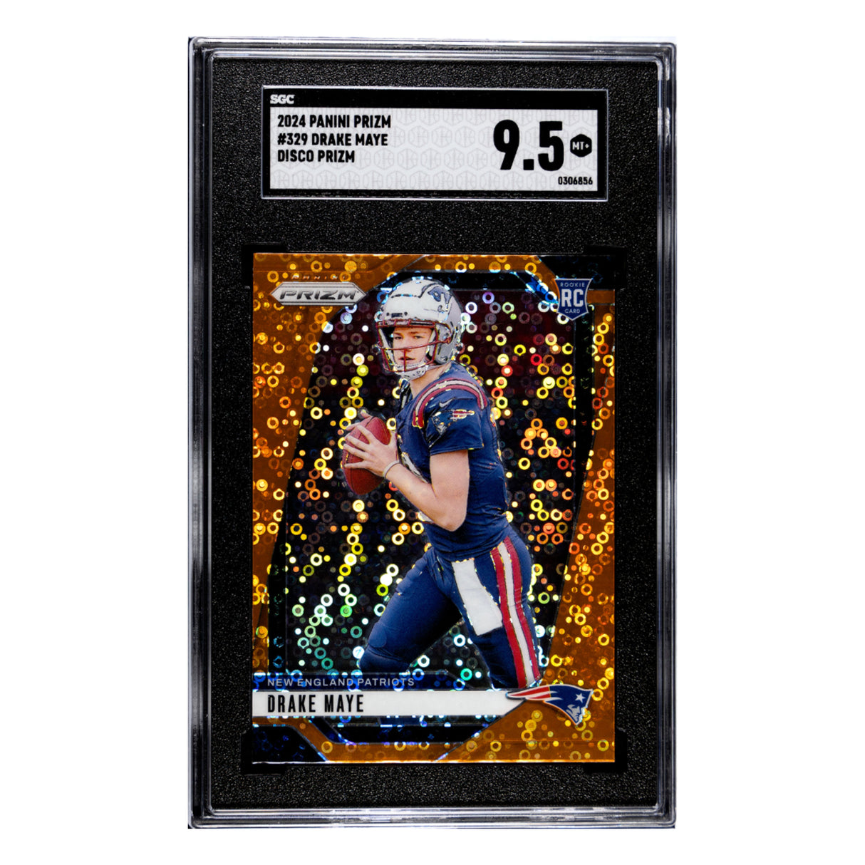 Drake Maye SGC 9.5 2024 Panini Prizm Disco Rookie RC Card #329