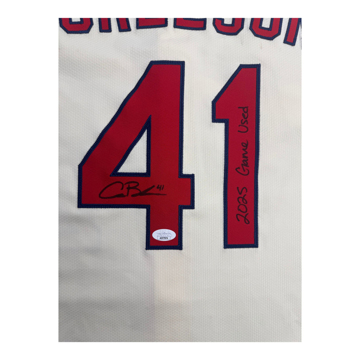 Alec Burleson St Louis Cardinals Autographed 2025 Game Used Cream Jersey w/ Inscription - JSA COA