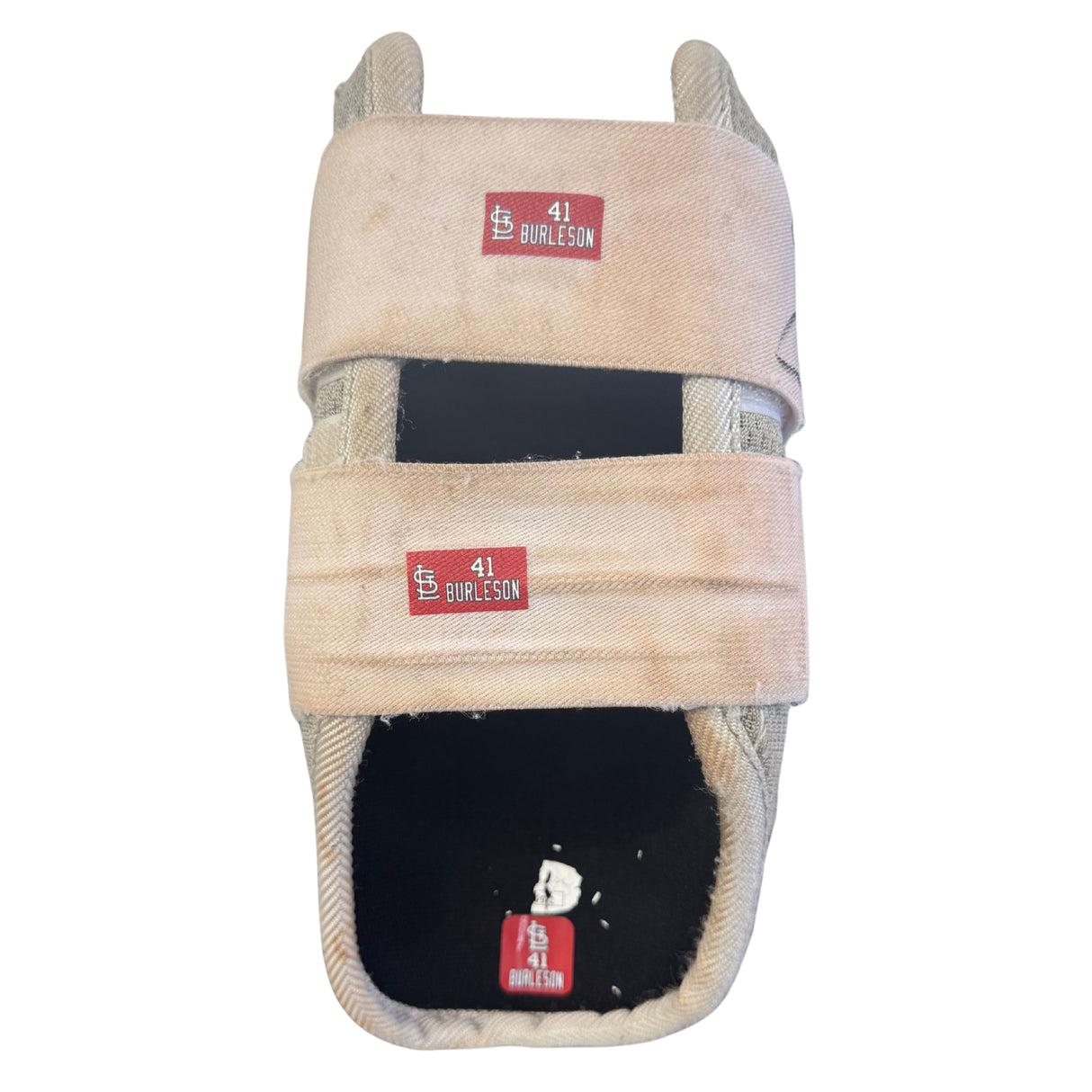 Alec Burleson St Louis Cardinals Autographed 2025 Game Used Elbow Guard w/ Inscription - JSA COA