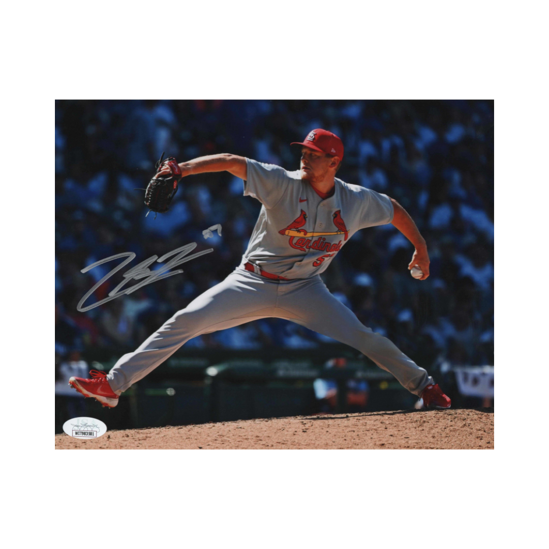 Zack Thompson St Louis Cardinals Autographed Name & Number 8x10 Photo - JSA COA