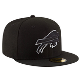 Buffalo Bills Black & White Logo New Era 59FIFTY Fitted Hat