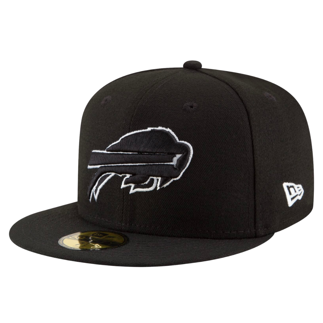 Buffalo Bills Black and White 59FIFTY Fitted Hat