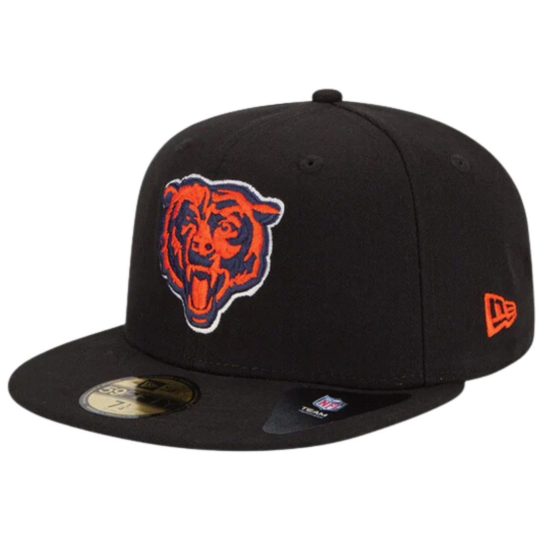 Chicago Bears Basic Black 59FIFTY Fitted Cap Hat