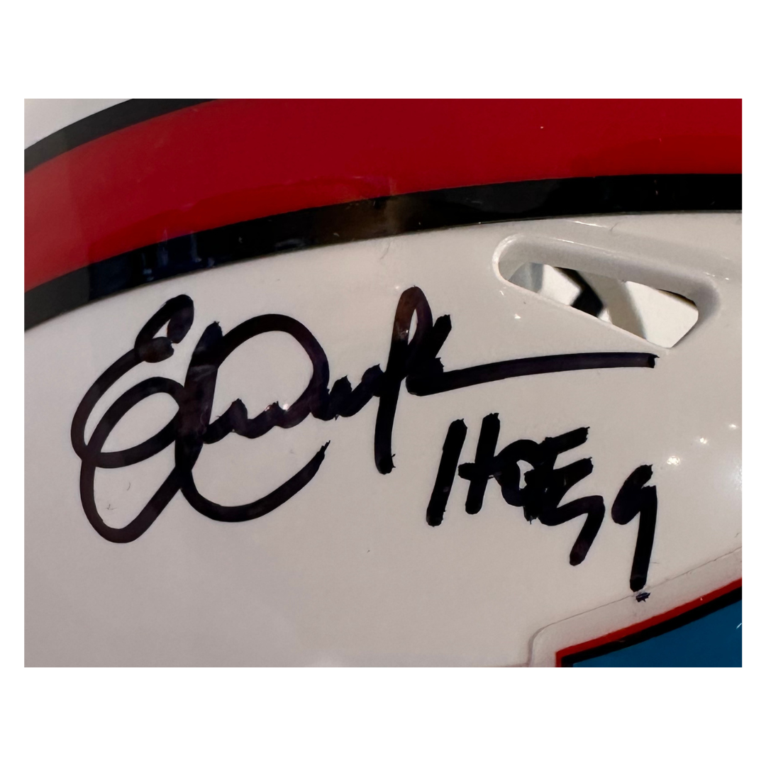 Eric Dickerson Autographed Hall Of Fame Mini Speed Helmet w/ Inscription - JSA COA