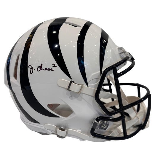 Ja'Marr Chase Cincinnati Bengals Autographed Full Size Authentic 2022 Alternate Speed Helmet - Beckett & Ja'Marr COA
