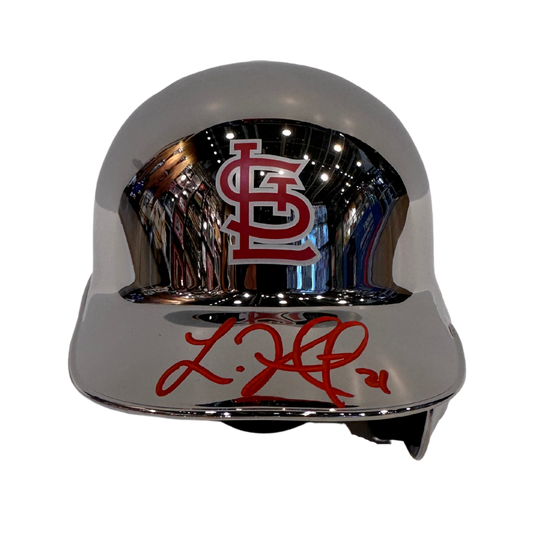 Lars Nootbaar St Louis Cardinals Autographed Chrome Mini Helmet - JSA COA