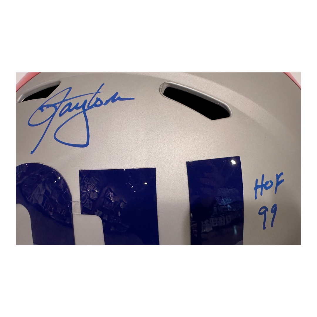 Lawrence Taylor New York Giants Autographed Full Size AMP Speed Replica Helmet W/ HOF Inscription -Beckett