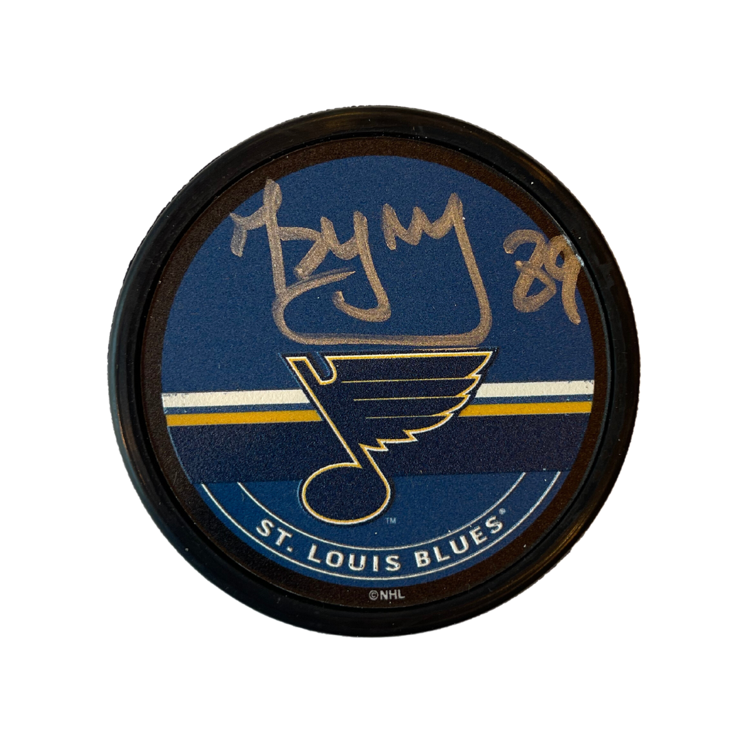 Pavel Buchnevich St Louis Blues Autographed Fan Cave Exclusive Signature Puck - JSA COA