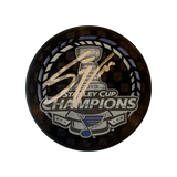 Steve Ott St Louis Blues Autographed 2019 Stanley Cup Champions Logo Puck - Fan Cave COA