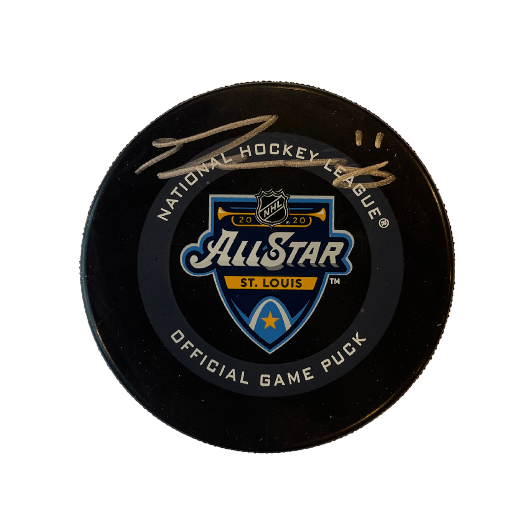 Travis Konecny Philadelphia Flyers Autographed 2020 All Star Official Game Puck - JSA COA