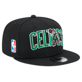 Boston Celtics Logo Blend New Era Black 9FIFTY Adjustable Snapback Hat