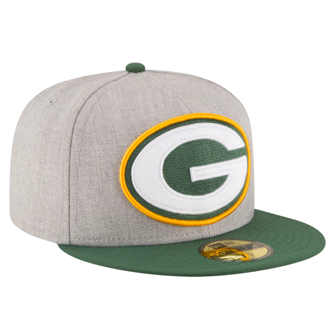 Green Bay Packers Heather Grand 59FIFTY Fitted Hat