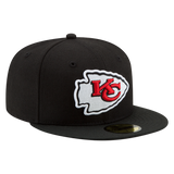 Kansas City Chiefs Basic OTC New Era Black 59FIFTY Fitted Hat