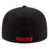 Kansas City Chiefs Basic OTC New Era Black 59FIFTY Fitted Hat