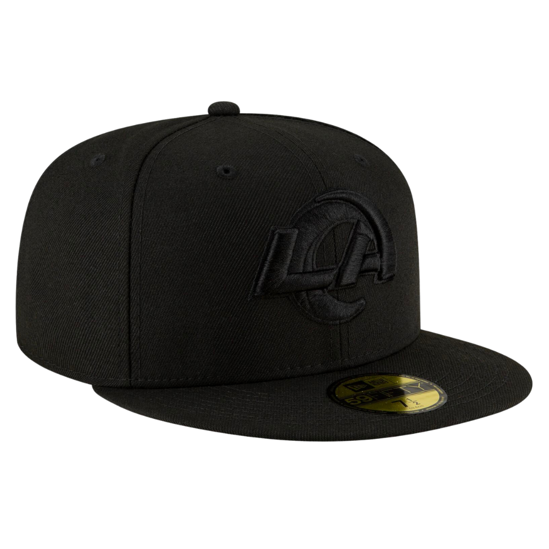 Los Angeles Rams Black on Black 59FIFTY Fitted Hat