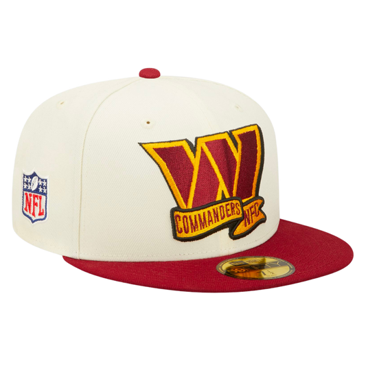 Washington Commanders Cream/Burgundy 2022 Sideline 59FIFTY Fitted Hat