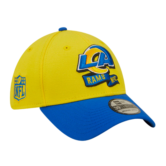 Los Angeles Rams Gold/Royal 2022 Sideline 39THIRTY Flex Hat