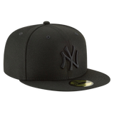 New York Yankees Black On Black New Era 59FIFTY Fitted Hat