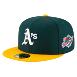 Oakland Athletics 1989 World Series Patch 2Tone New Era Green/Gold 59FIFTY Fitted Hat