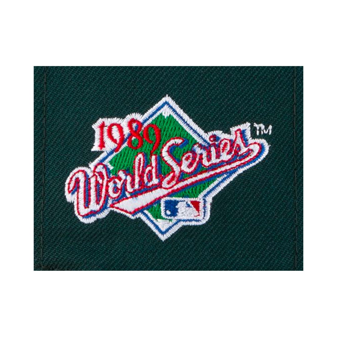 Oakland Athletics 1989 World Series Patch 2Tone New Era Green/Gold 59FIFTY Fitted Hat