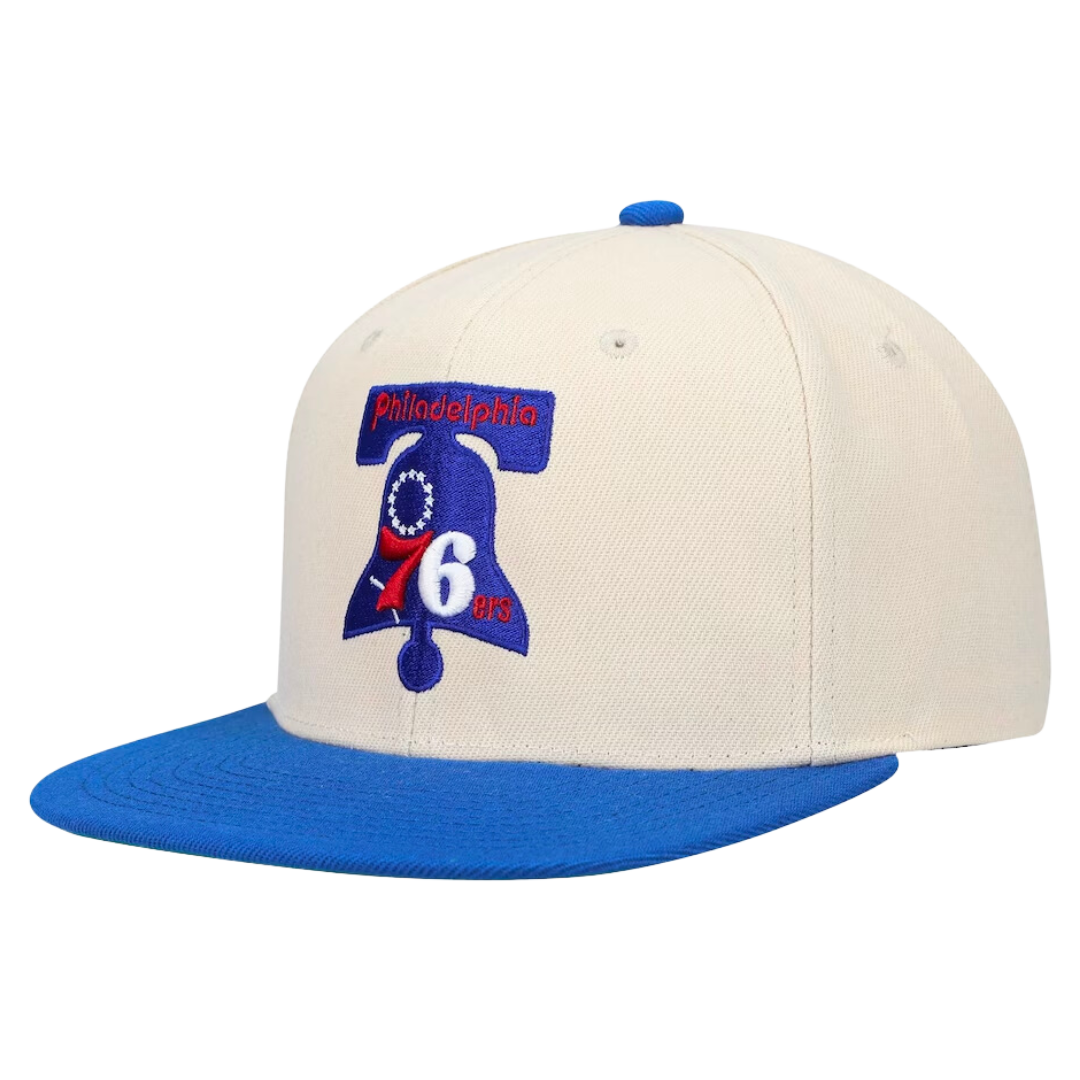 Philadelphia 76ers Mitchell and Ness 35th Anniversary Side Patch Snapback Hat