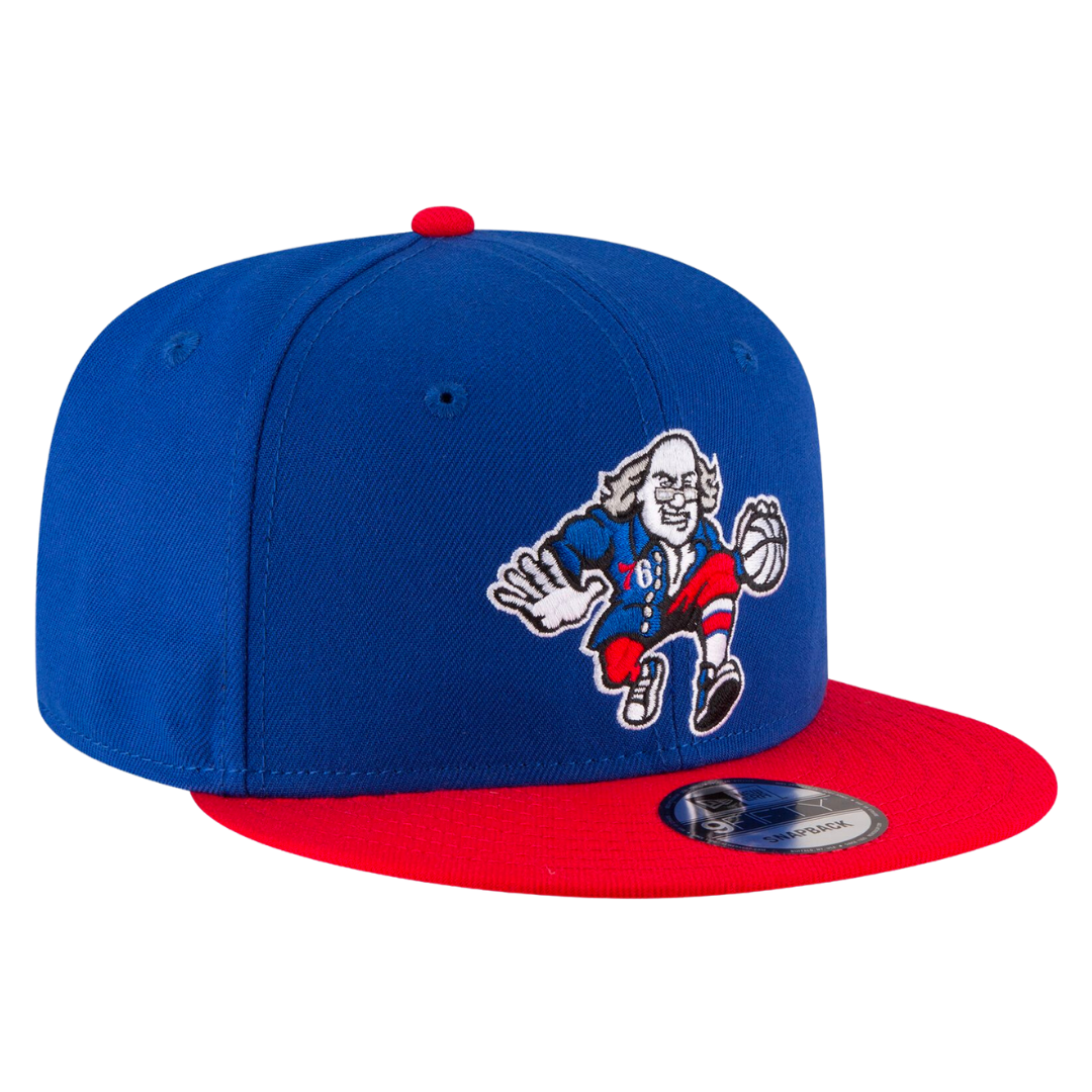 Philadelphia 76ers Retro 2Tone New Era Royal/Red 9FIFTY Adjustable Snapback Hat