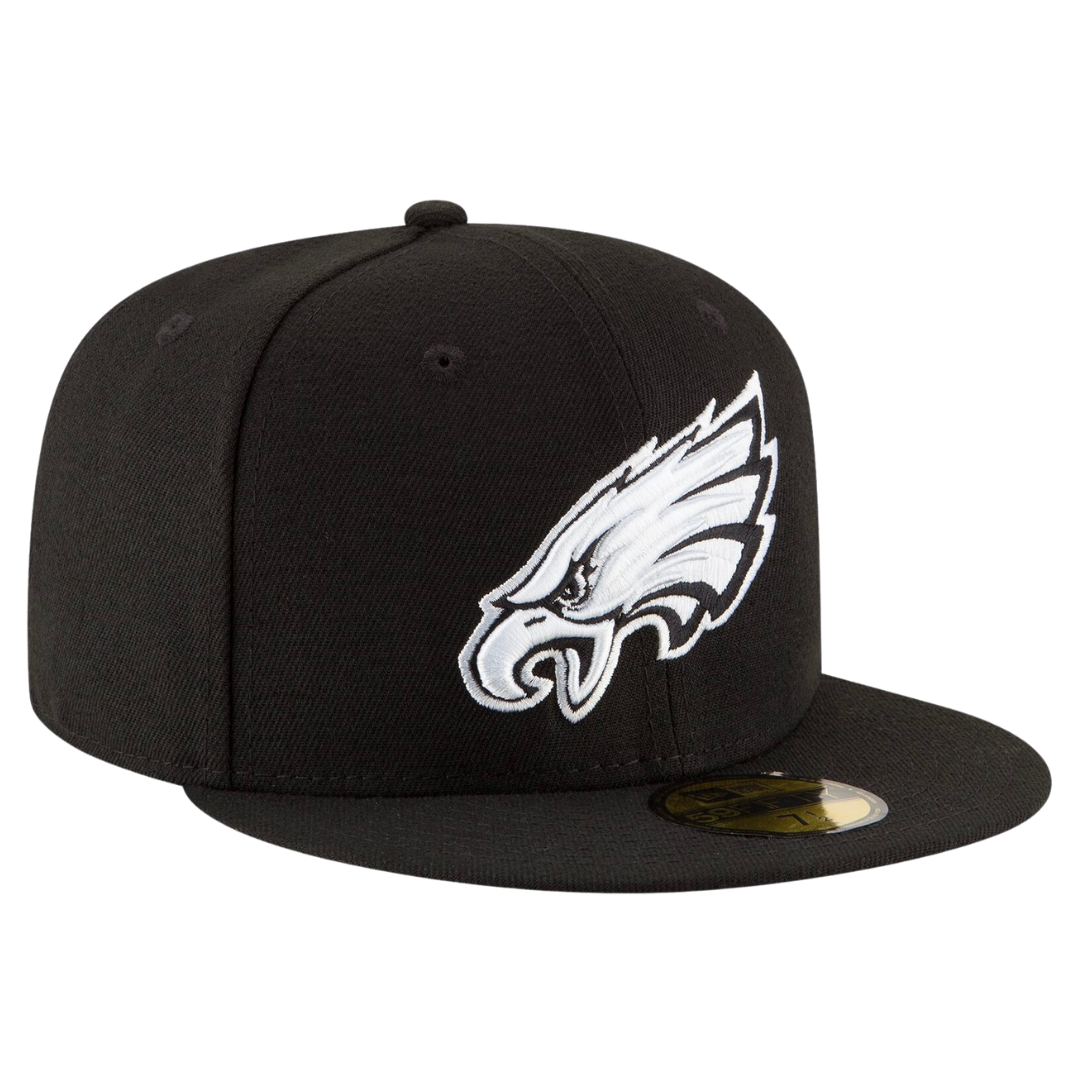 Philadelphia Eagles Black and White 59FIFTY Fitted Hat