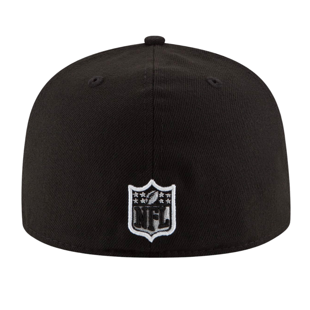 Philadelphia Eagles Black & White Logo New Era 59FIFTY Fitted Hat