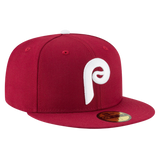 Philadelphia Phillies Cooperstown Collection Wool New Era Maroon 59FIFTY Fitted Hat