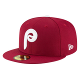 Philadelphia Phillies Cooperstown Collection Wool New Era Maroon 59FIFTY Fitted Hat