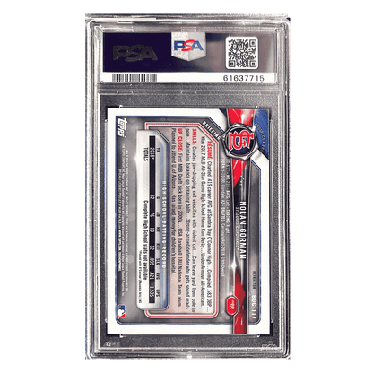 Nolan Gorman PSA 10 2018 Topps Bowman Draft Chrome Refractor Card #BDC117