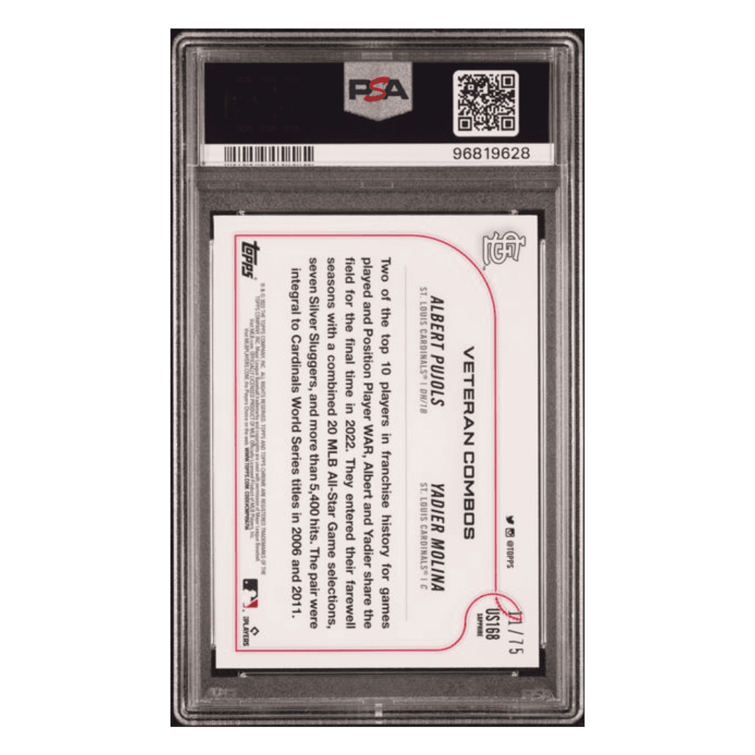 One Last Dance PSA 9 2022 Topps Chrome Update Sapphire Edition Green #d/ 75 Card #168