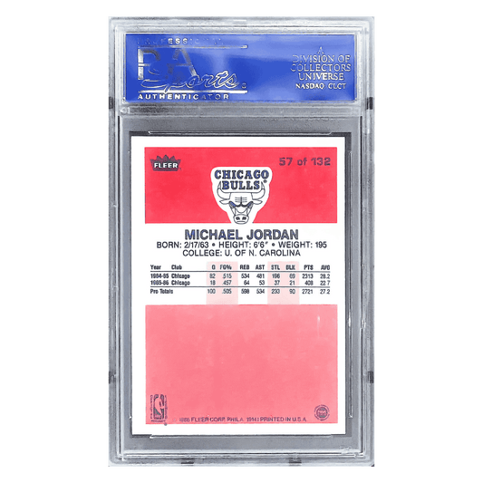 Michael Jordan PSA 7 1986 Fleer Rookie RC Card #57