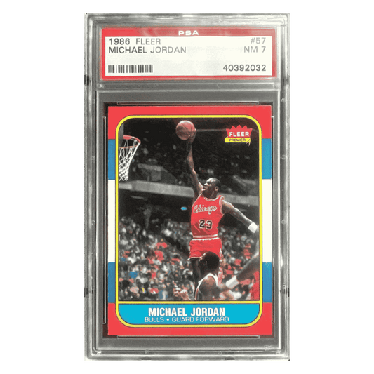 Michael Jordan PSA 7 1986 Fleer Rookie RC Card #57