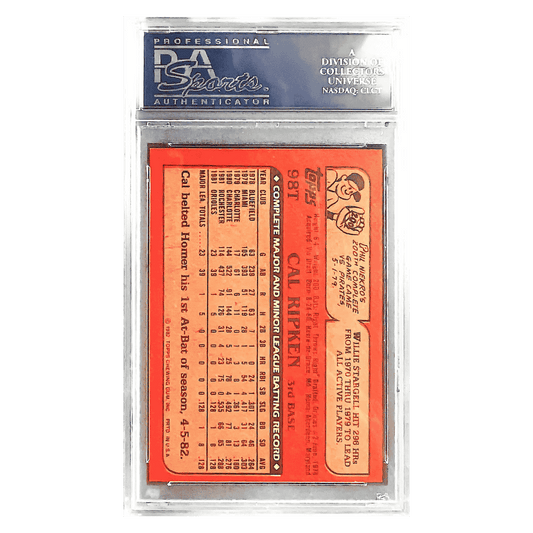 Cal Ripken Jr PSA 9 1982 Topps Traded Rookie RC Card #98T
