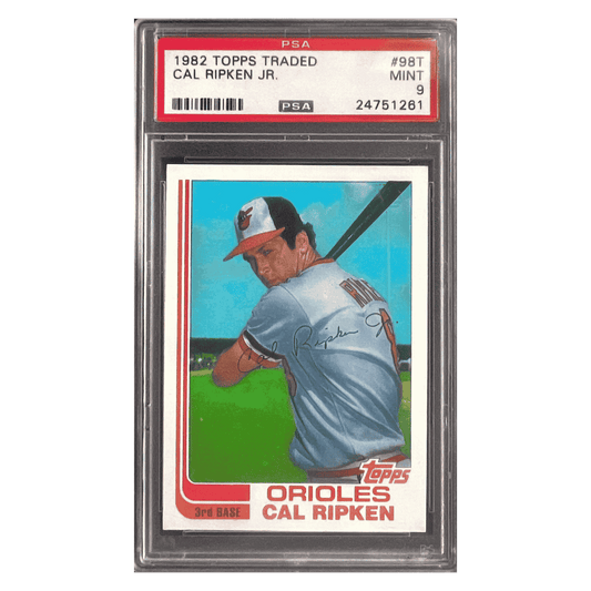 Cal Ripken Jr PSA 9 1982 Topps Traded Rookie RC Card #98T