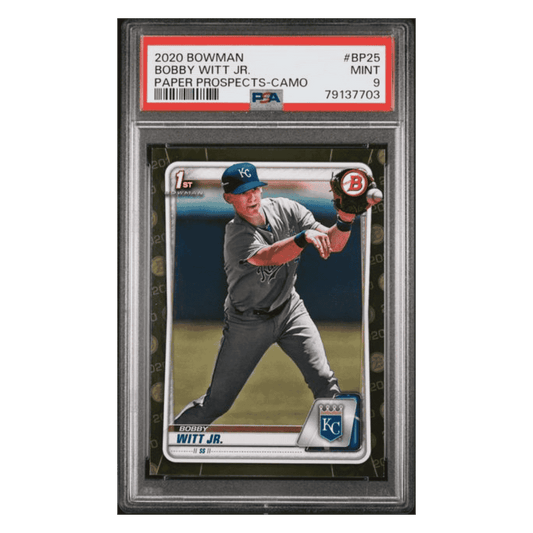 Bobby Witt Jr PSA 9 2020 Topps Bowman Paper Prospects Camo Card #BP25