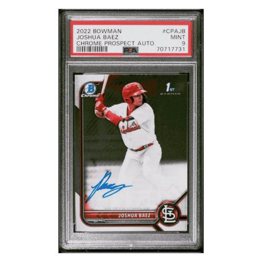 Joshua Baez PSA 9 2022 Topps Bowman Chrome Prospects Autograph Card #CPAJB