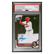 Joshua Baez PSA 9 2022 Topps Bowman Chrome Prospects Autograph Card #CPAJB