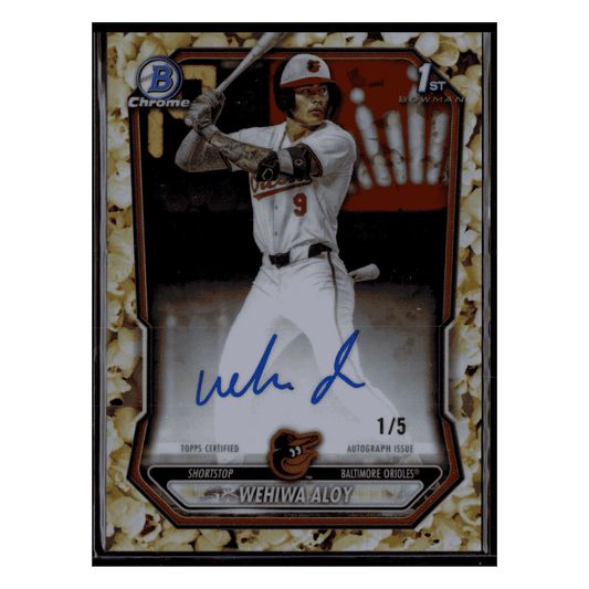 Wehiwa Aloy 2026 Bowman Chrome 1st Autograph Popcorn Refractor SP #1/ 5 Card #CPA-WA