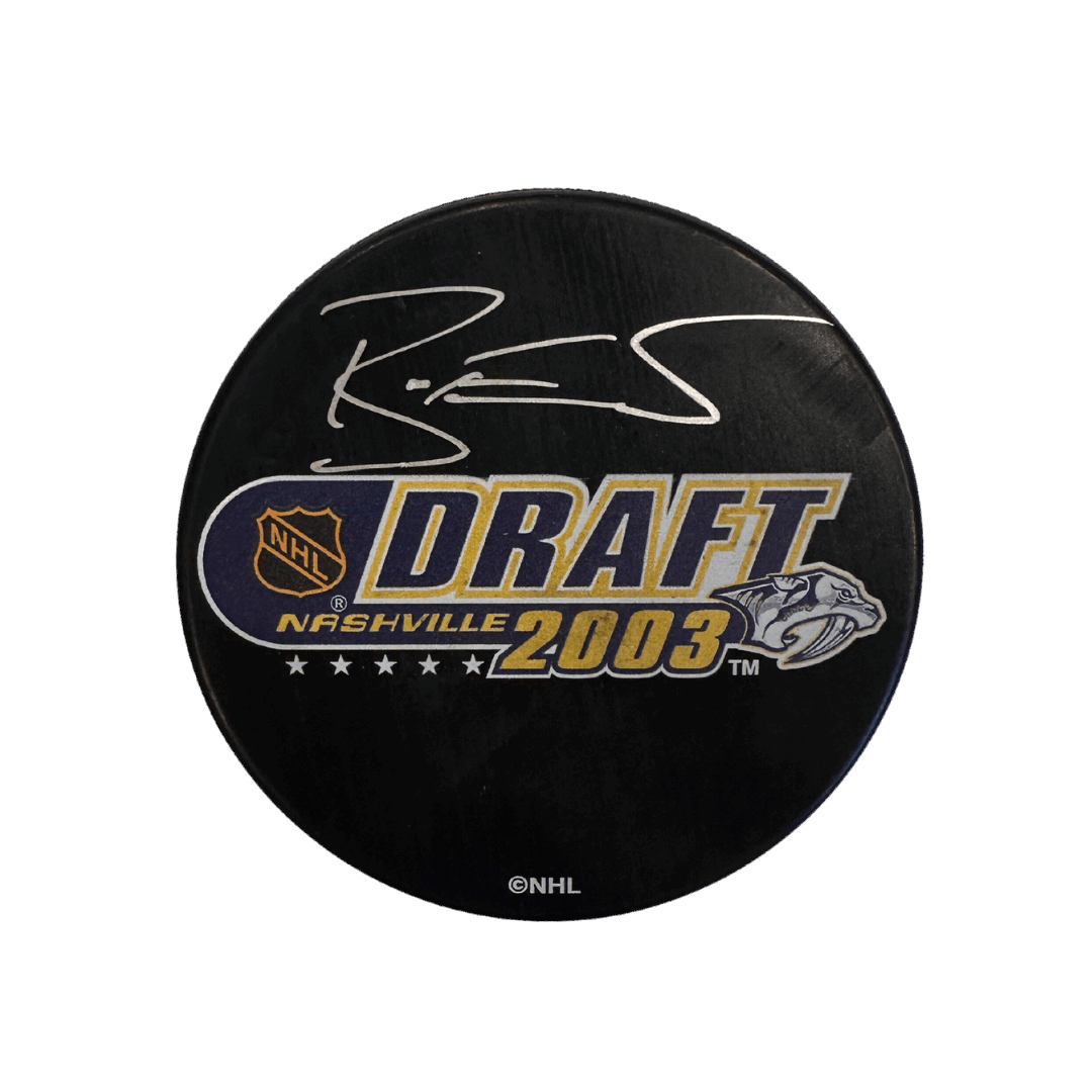 Brian Elliott St Louis Blues Autographed 2003 Draft Puck - JSA COA