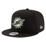 Miami Dolphins Black & White Logo New Era 9FIFTY Adjustable Snapback Hat