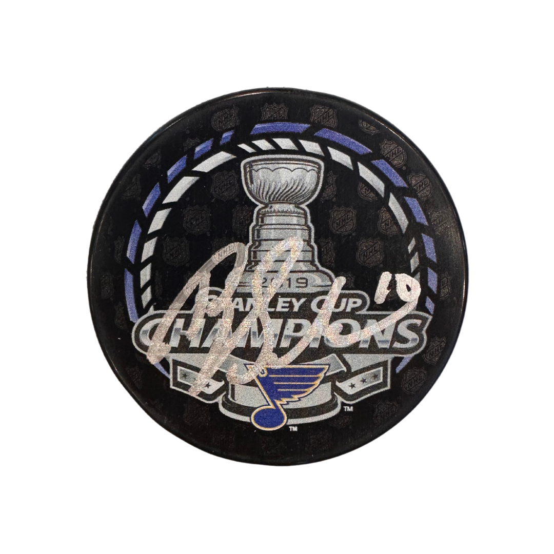 Brayden Schenn St Louis Blues Autographed 2019 Stanley Cup Champions Puck - JSA COA