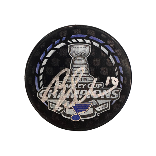Brayden Schenn St Louis Blues Autographed 2019 Stanley Cup Champions Puck - JSA COA