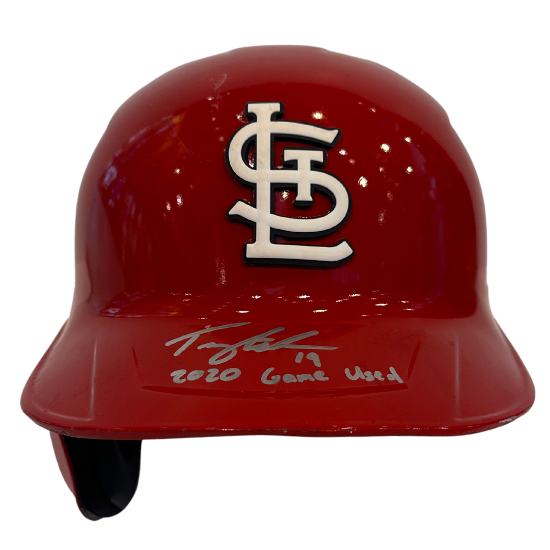 Tommy Edman St Louis Cardinals Autographed Game Used Rawlings Batting Helmet w/ "2020 Game Used" Inscription - JSA COA